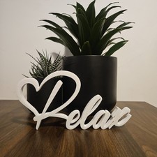 Relax Sign With Love Heart