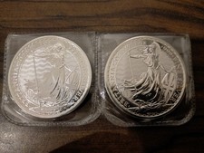 X2 2023 1oz Silver Britannia 999.9 Royal Mint Queen Elizabeth II