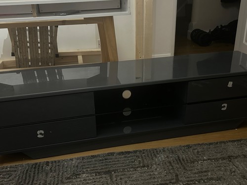 Grey unit stand cabinet - grey, tv