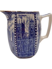 Ringtons Ltd Blue Ceramic Jug with Cathedral Design Handle