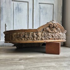 Antique giltwood bed crown - antique,