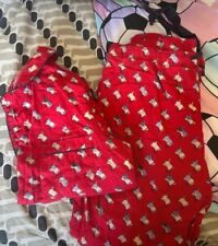Cath Kidston Terrier Dog Red Print Brushed Cotton Pyjamas Medium Worn Once