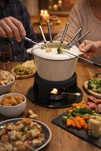Fondue set chocolate - fondue,
