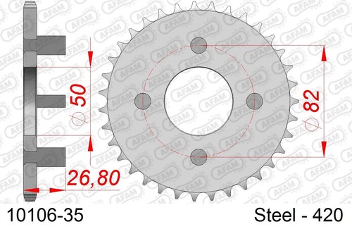 Chain sprocket fits honda dax - chain, fits: