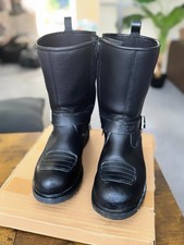 BKS Ladies Motorcycle Boots, black, size 40, zip fastening with strap and buckle