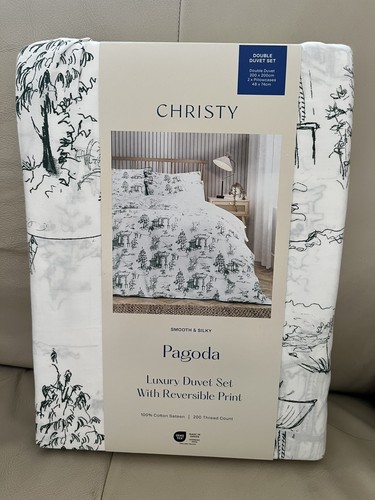 Christy white forest green - &,