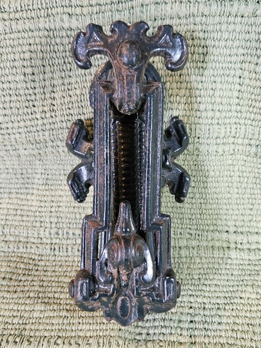 Antique cast iron door - door, knocker
