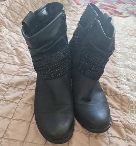 Graceland black suede - black, ankle