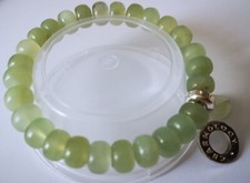 CHARMOLOGY Success Jade? Gemstone? Bracelet, 2 charms, 7"