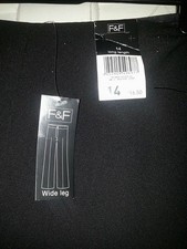Size 14 New with tags F&F Black wide leg trousers