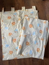 Next yellow polycotton jungle animals print blackout curtains 53x72"