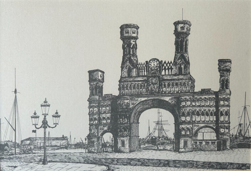 Vintage ink drawing - drawing, of