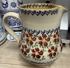 Handmade Nicholas Mosse Pottery Pitcher Jug OLD ROSE Design Made in Ireland 6.5"