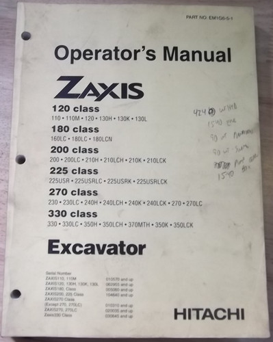 Hitachi zaxis 110 - hitachi,