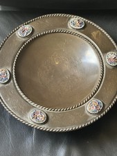 Antique Italian Micro Mosaic Mounted Brass Tazza / Pedestal Dish (c.1900)