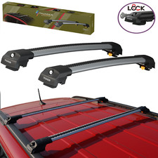 QASHQAI GREY LOCKABLE CROSS BARS ROOF BAR RACK 80 KG CAPACITY 2014 ONWARDS