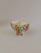 Small Royal Winton Grimwades Chintz "Cheadle" 3" Square Sugar Bowl. C 1950