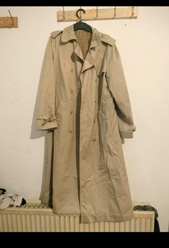 Women beige long trench - beige,