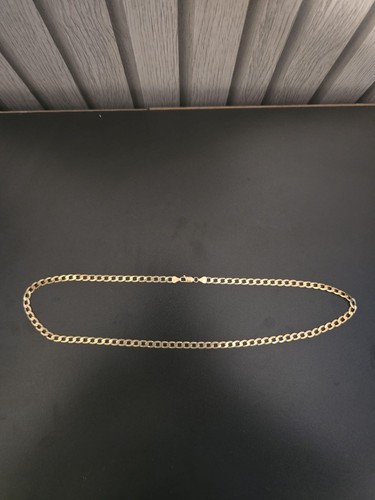 9ct flat curb chain 20inch - flat,