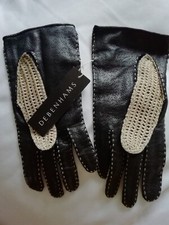 Debenhams Size Medium Ladies Gloves. RRP £18. Leather Palm And Cotton Upper Side