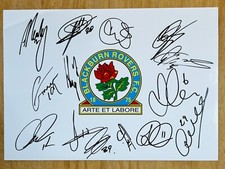 Hand Signed A4 Team Sheet -