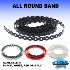 CONTRACTOR GALVANISED FIXING ALL ROUND BAND GALV WHITE BLACK OR RED 12MM X 10M 