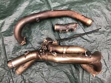DUCATI 848 2008 ORIGINAL EXHAUST DOWNPIPES & HEADER CENTRE PIPE -EMPIRE CC PARTS