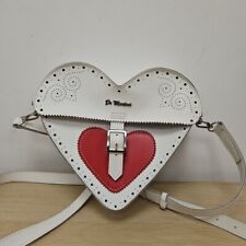 Dr Martens Valentine Red White Leather Rare Shoulder Bag Love Heart Crossbody #2
