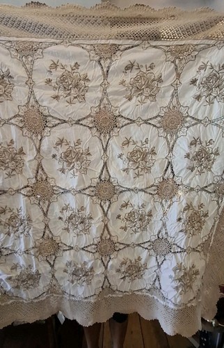 Hand embroidered tablecloth - embroidered,