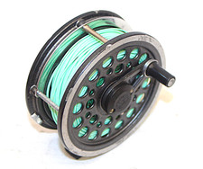 3.5" X 1.5" DIAWA 859  VINTAGE FLY FISHING REEL+ S/Sp & LINES, R187