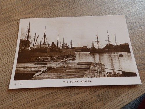 Postcard the docks boston - postcard, docks,