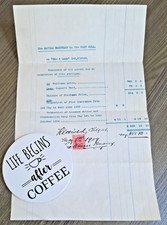 1909 RECEIPT - EWE & LAMB INN