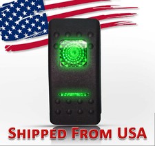 Rocker Switch 2-LED Green