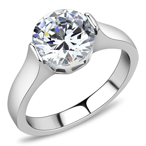 Ladies solitaire ring silver - solitaire,