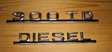 Vintage '300TD' Mercedes Rear METAL Tailgate Badge Chrome Emblem W123 TD +DIESEL
