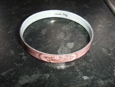 MICHAELA FREY PINK ENAMEL BANGLE/BRACELET