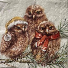 2 x cocktail paper napkins for