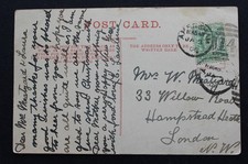 Amersham, Bucks 1906 Duplex postmark on a The Park, Chesham postcard to Meatyard