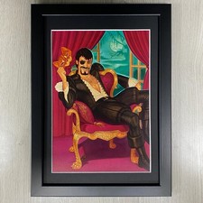 FRAMED GREEBO IN HUMAN FORM ART. PAUL KIDBY, TERRY PRATCHETT, DISCWORLD,