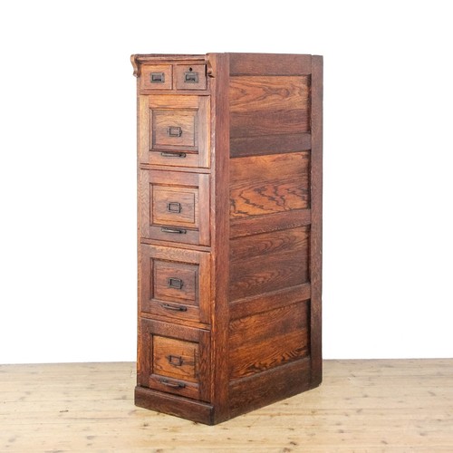Antique oak filing cabinet - filing,