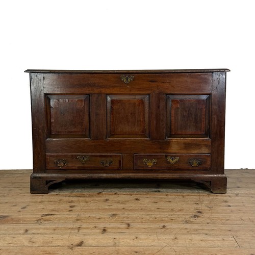 Antique oak mule chest - mule,