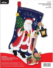 Plaid bucilla santa with - bucilla,