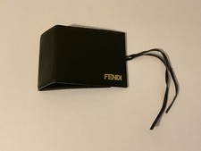 Fendi Black Cube Mini Memo Note Pads Leather Holder