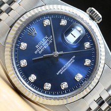 MENS ROLEX DATEJUST BLUE