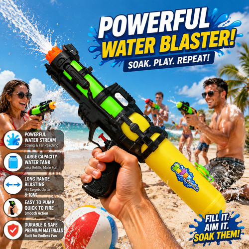 Large water gun - 17.3", pump