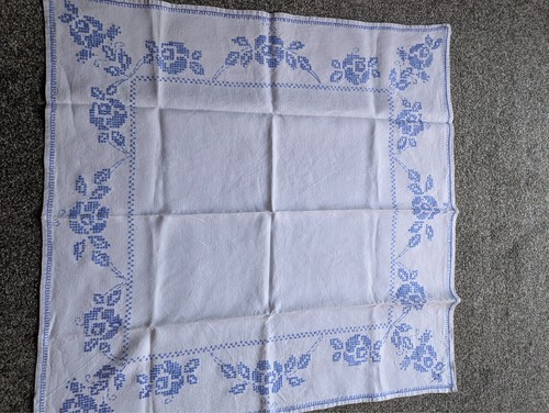 Vintage embroidered tray - vintage,