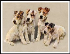 WIRE FOX TERRIER GROUP VINTAGE