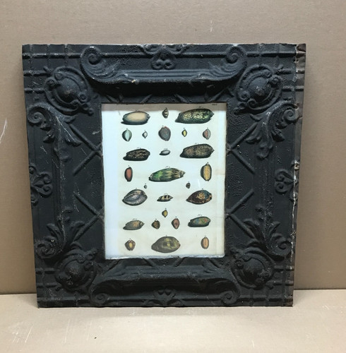 Antique vtg black tin ceiling - vtg,
