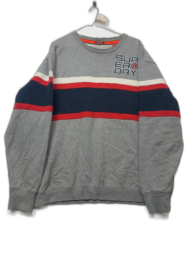Superdry grey cotton striped - cotton,