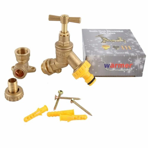 Double check brass bibcock tap - check,